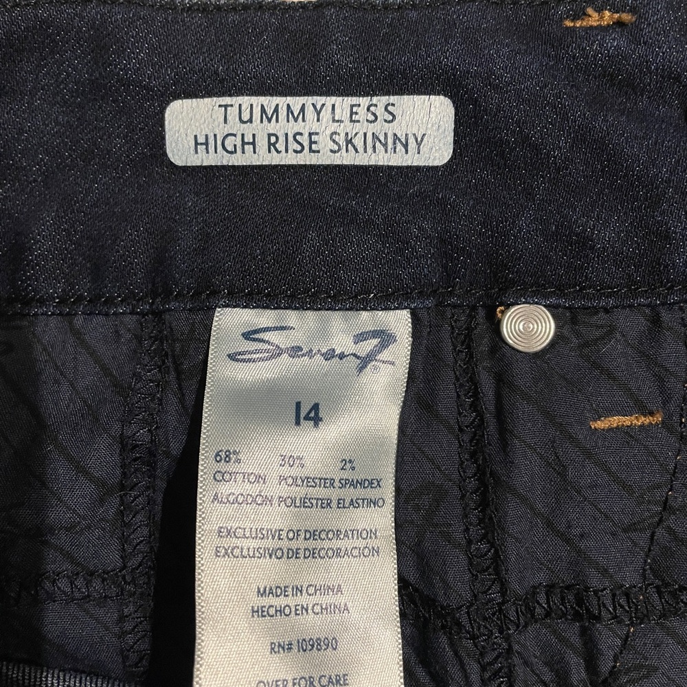 Seven7 Dark Blue Women's Jeans Size 14 - Picture 6 of 7